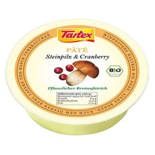 Tartex Pâté Steinpilz & Cranberry - Bio - 75g