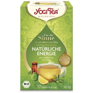 Yogi Tea Kräutertee Für die Sinne Natürliche Energie mit Bergamottöl - Bio - 34g