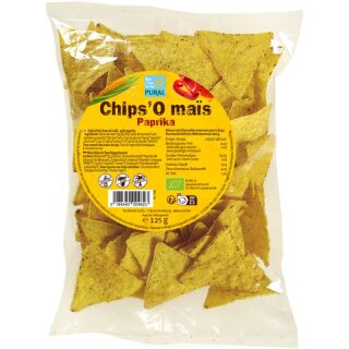 Pural ChipsO maïs Paprika - Bio - 125g