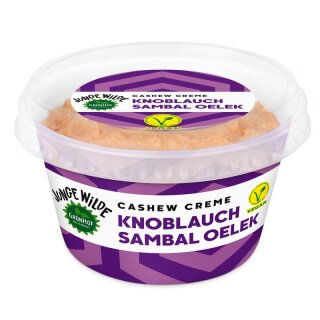 Grünhof Cashew Creme Knoblauch Sambal Oelek - Bio - 150g