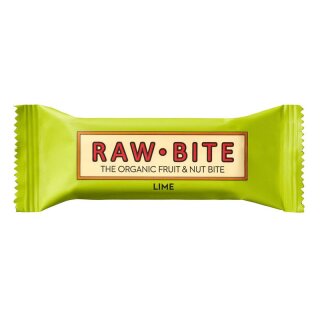 Raw Bite Fruchtriegel Lime glutenfrei - Bio - 50g x 12  - 12er Pack VPE