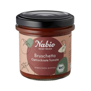 Nabio Mediterraner Aufstrich Bruschetta getrocknete Tomate - Bio - 135g