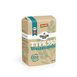 Bauckhof Weizenmehl Type 550 Demeter - Bio - 1000g x 8  - 8er Pack VPE