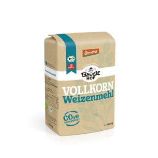 Bauckhof Weizenmehl Vollkorn Demeter - Bio - 1000g x 8  - 8er Pack VPE