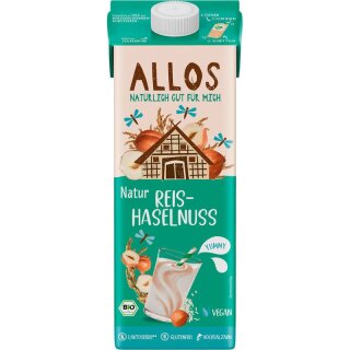 Allos Natur Reis-Haselnuss Drink - Bio - 1l x 6  - 6er Pack VPE