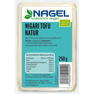 Nagel Tofu Nigari Tofu Natur - Bio - 250g x 6  - 6er Pack VPE