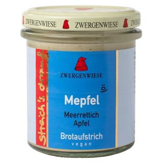 Zwergenwiese streich´s drauf Mepfel - Bio - 160g x 6  - 6er Pack VPE