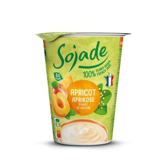 Sojade Soja-Alternative zu Joghurt Aprikose - Bio - 400g x 6  - 6er Pack VPE