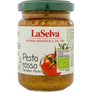 LaSelva Pesto rosso Tomaten Pesto Tomaten Würzpaste - Bio - 130g x 6  - 6er Pack VPE