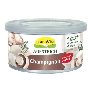 granoVita Veganer Brotaufstrich Champignon - 125g x 12  - 12er Pack VPE