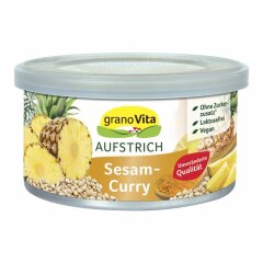 granoVita Veganer Brotaufstrich mit Sesam und Curry -...