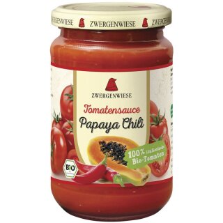 Zwergenwiese Tomatensauce Papaya-Chili - Bio - 340ml x 6  - 6er Pack VPE