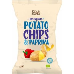 Trafo Chips Chips paprika - Bio - 125g x 12  - 12er Pack VPE