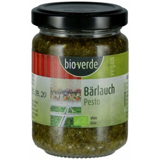 bio-verde Bärlauch-Pesto - Bio - 125ml x 6  - 6er Pack VPE