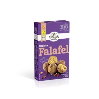 Bauckhof Harissa Falafel glutenfrei Bio - Bio - 160g x 6  - 6er Pack VPE