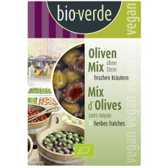 bio-verde Oliven-Mix ohne Stein mariniert mit frischen...