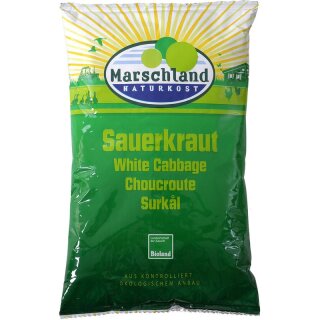 Marschland Bioland Sauerkraut 500g Folien-Btl. - Bio - 0,5kg x 20  - 20er Pack VPE