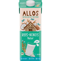 Allos Reis-Kokos Natur Drink - Bio - 1l x 6  - 6er Pack VPE