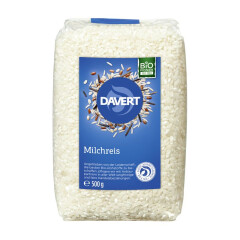 Davert Milchreis - Bio - 500g x 8  - 8er Pack VPE