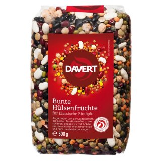 Davert Bunte Hülsenfrüchte - Bio - 500g x 8  - 8er Pack VPE