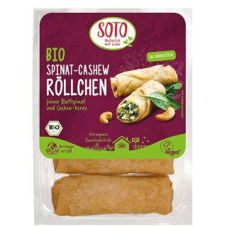 Soto Spinat-Cashew Röllchen - Bio - 200g x 6  - 6er Pack VPE
