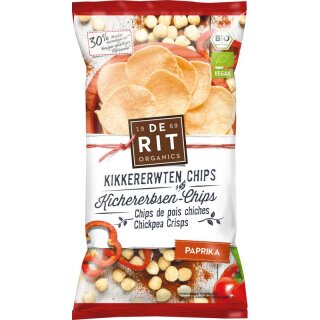 de Rit Kichererbsen-Chips Paprika - Bio - 75g x 8  - 8er Pack VPE