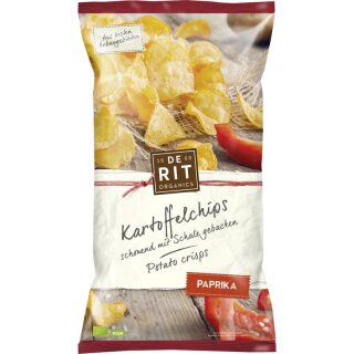 de Rit Kartoffelchips Paprika - Bio - 125g x 12  - 12er Pack VPE