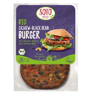 Soto Cashew-Black Bean Burger - Bio - 160g x 8  - 8er Pack VPE