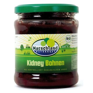 Marschland Kidneybohnen 370 ml Gl. - Bio - 0,22kg x 6  - 6er Pack VPE