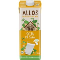 Allos Soja Drink 0% Zucker - Bio - 1l x 6  - 6er Pack VPE