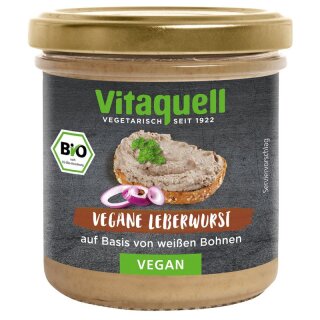 Vitaquell Vegane Leberwurst Bio - Bio - 125g x 6  - 6er Pack VPE