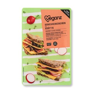 Veganz Vegane Genießerscheiben Kräftig - 125g x 8  - 8er Pack VPE