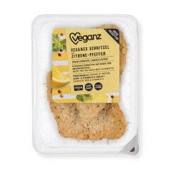 Veganz Veganes Zitronen-Pfeffer-Schnitzel - 200g x 4  -...