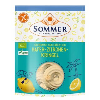 Sommer Glutenfrei und Glücklich Hafer-Zitronen-Kringel - Bio - 100g