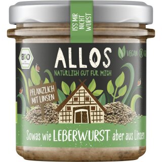 Allos Iss mir nicht Wurst Leberwurst - Bio - 135g x 6  - 6er Pack VPE