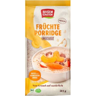 Rosengarten Früchte-Porridge ungesüßt - Bio - 500g