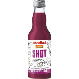 Voelkel Shot Ingwer & Beeren mit Vitamin C aus Acerola - Bio - 0,2l