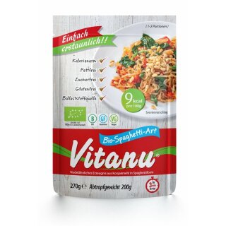 Vitanu Spaghetti-Art aus Konjakmehl - Bio - 0,2kg x 6  - 6er Pack VPE