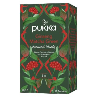 Pukka Kräutertee Ginseng Matcha Green 20 Teebeutel - Bio - 30g x 4  - 4er Pack VPE