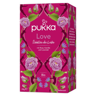 Pukka Kräutertee Love mit Rose Kamille und Lavendel 20 Teebeutel - Bio - 24g x 4  - 4er Pack VPE