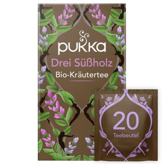Pukka Süßholztee Drei Süßholz 20 Teebeutel - Bio - 30g x 4  - 4er Pack VPE