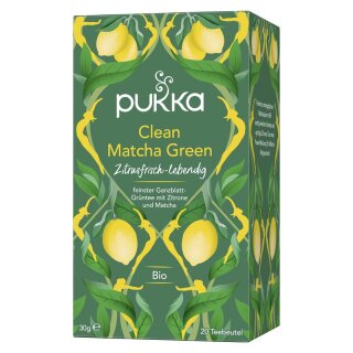 Pukka Kräutertee Clean Matcha Green 20 Teebeutel - Bio - 30g x 4  - 4er Pack VPE