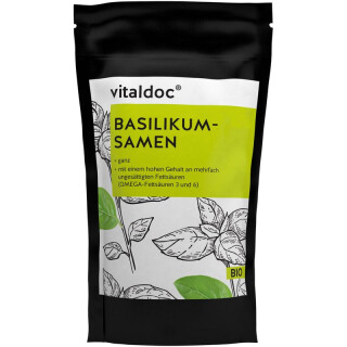 Gesund & Leben vitaldoc Basilikum-Samen - Bio - 150g x 12  - 12er Pack VPE