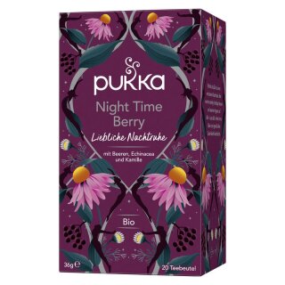 Pukka Kräutertee Night Time Berry 20 Teebeutel - Bio - 36g x 4  - 4er Pack VPE