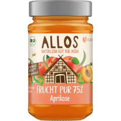 Allos Frucht Pur 75% Aprikose - Bio - 250g x 6  - 6er...
