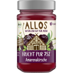 Allos Frucht Pur 75% Amarenakirsche - Bio - 250g x 6  -...