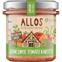 Allos Linsen Aufstrich Grüne Linse Tomate Karotte -...
