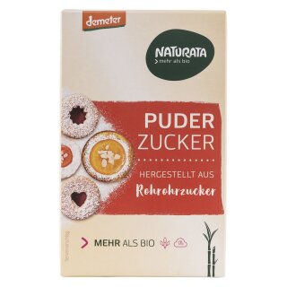 Naturata Puderzucker aus Rohrohrzucker - Bio - 125g x 10  - 10er Pack VPE