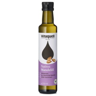 Vitaquell Mandel-Öl nativ kaltgepresst - Bio - 250ml x 6  - 6er Pack VPE