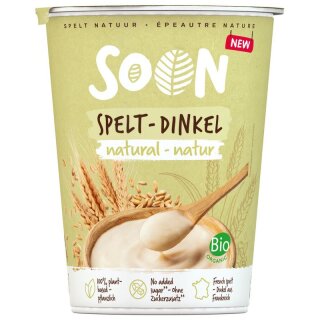 Soon Alternative zu Joghurt aus Dinkel Natur - Bio - 350g x 6  - 6er Pack VPE